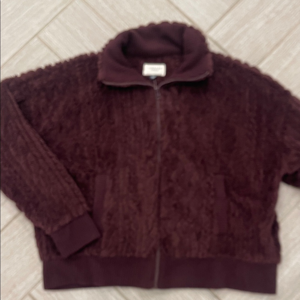 American Eagle Burgundy Textured Jacket